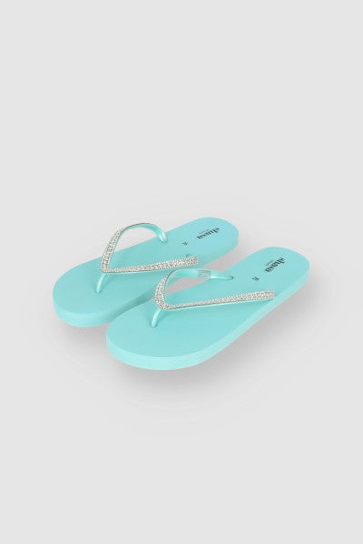 Flip Flop Cintas Brillos AZUL CIELO