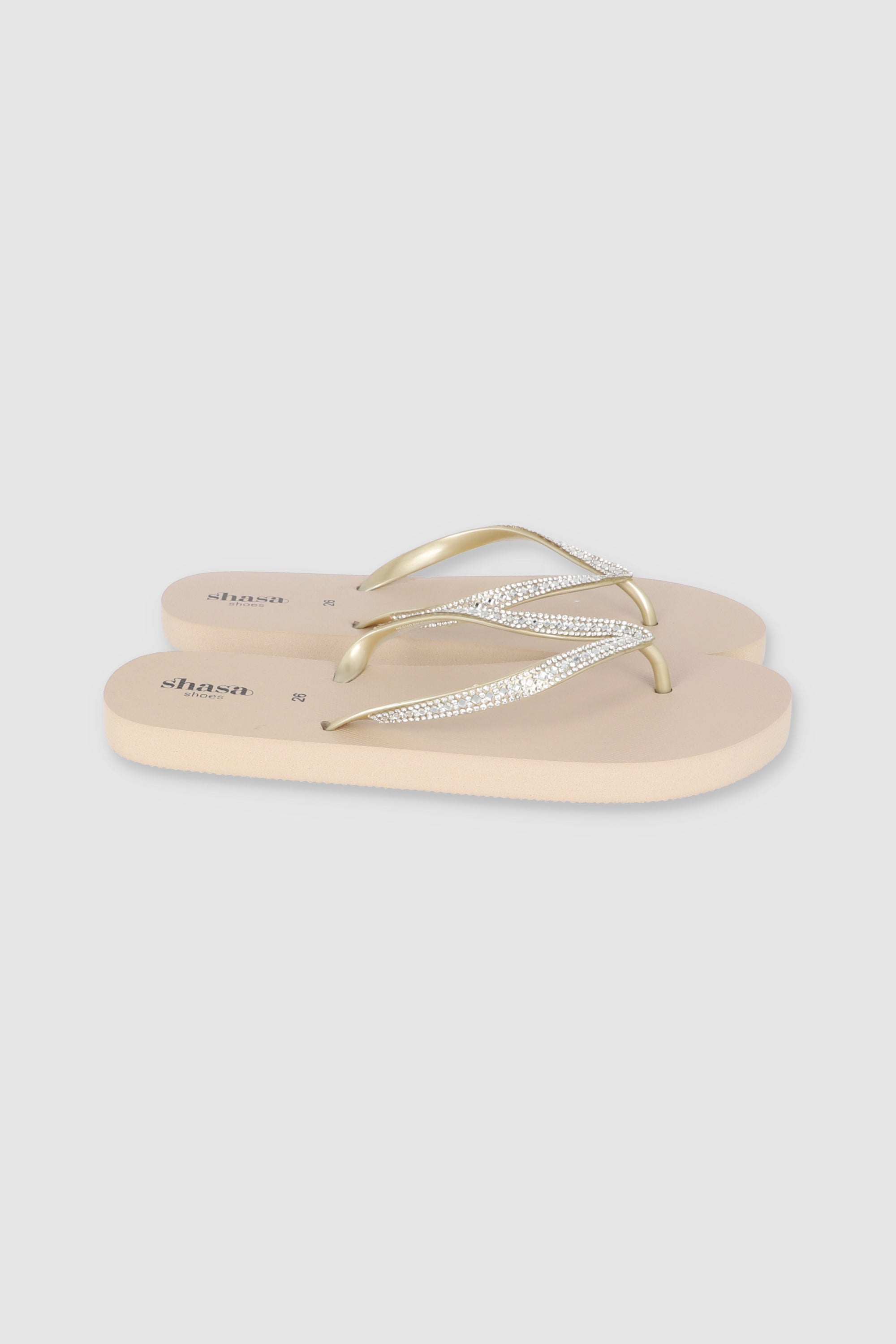 Flip Flop Cintas Brillos TAUPE