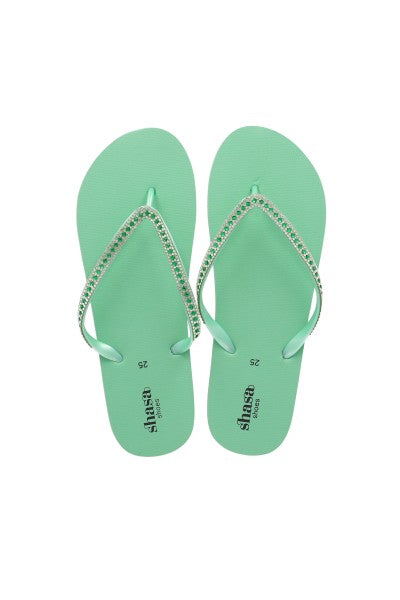 Flip Flop Cintas Brillos VERDE