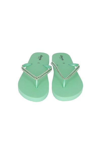 Flip Flop Cintas Brillos VERDE