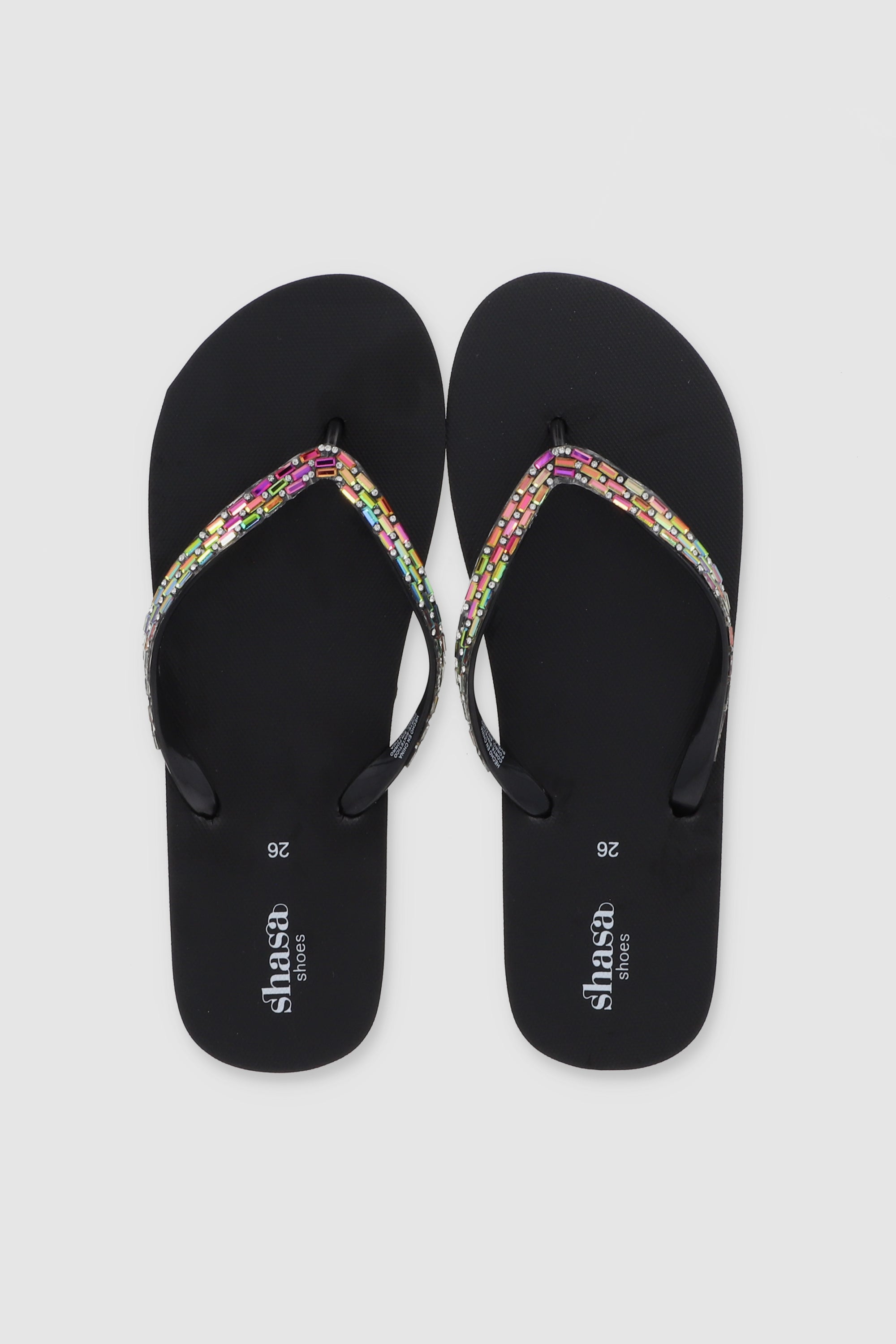 Flip Flop Chinela Brillos Piedras MULTICOLOR