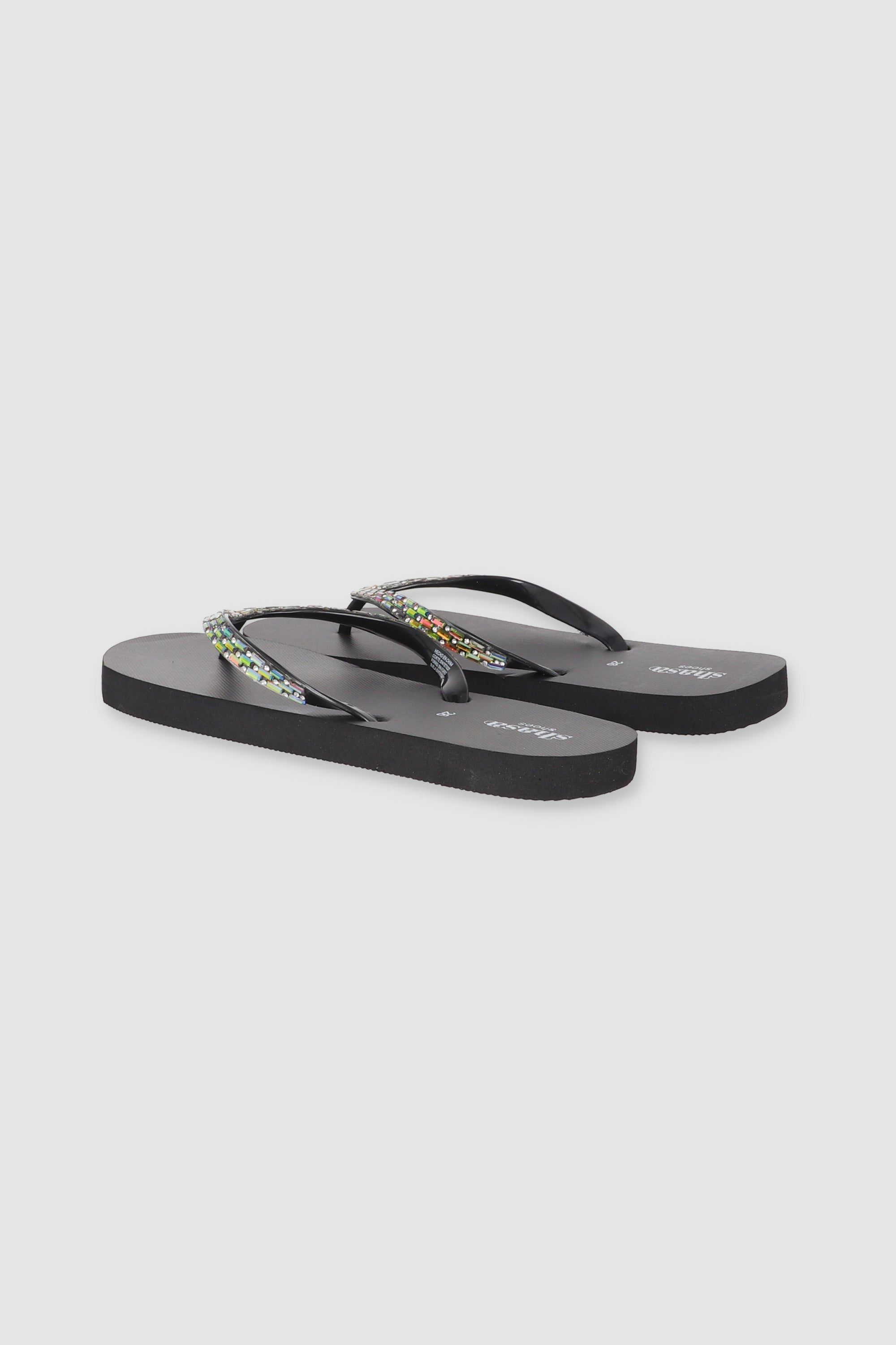 Flip Flop Chinela Brillos Piedras MULTICOLOR