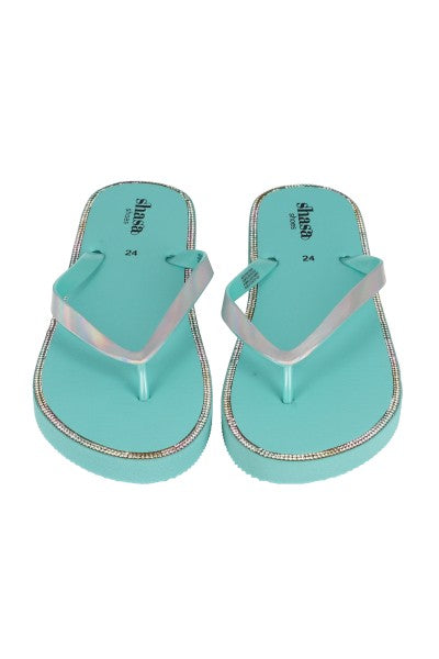 Flip Flops Iridiscentes Brillos AZUL CIELO