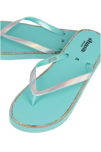 Flip Flops Iridiscentes Brillos AZUL CIELO