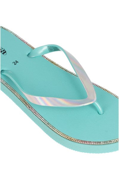 Flip Flops Iridiscentes Brillos AZUL CIELO