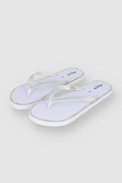 Flip Flops Iridiscentes Brillos BLANCO