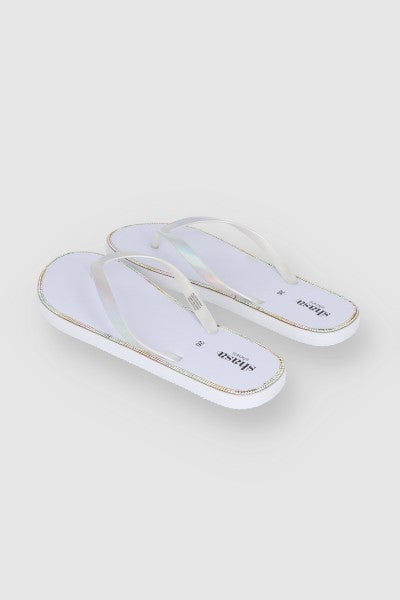 Flip Flops Iridiscentes Brillos BLANCO