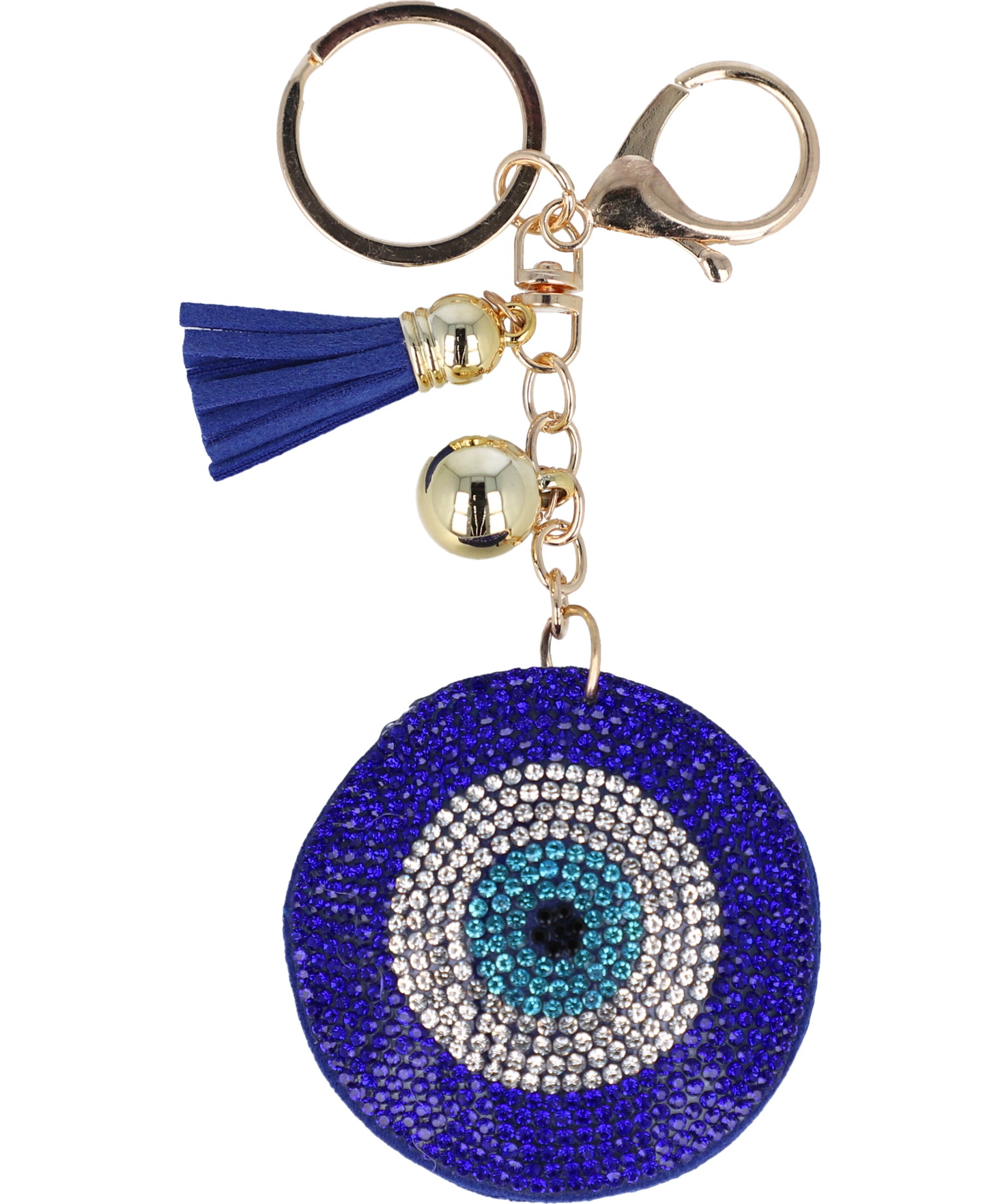 Round eye keychain shine BLUE