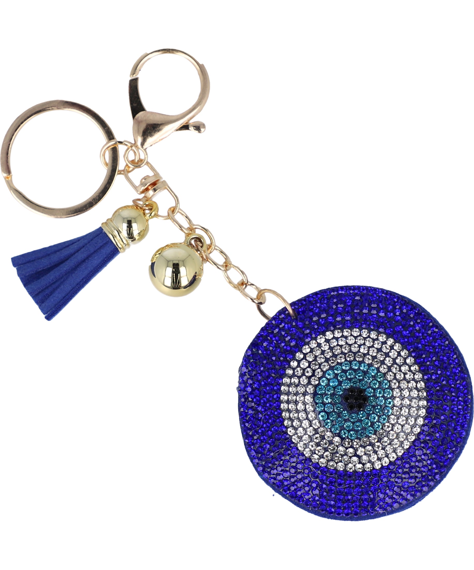 Round eye keychain shine BLUE