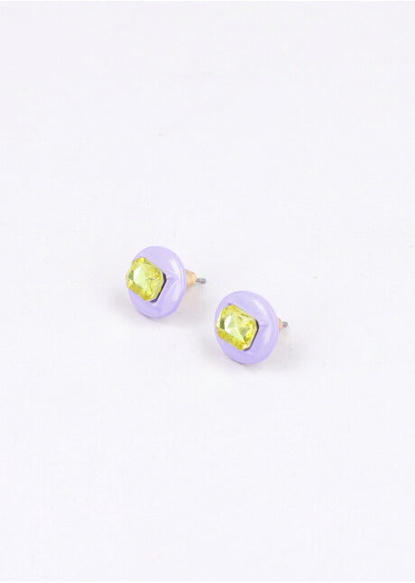 Oval Crystal Oval earrings LILAC