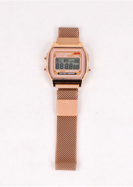 Reloj Retro Metálico ORO ROSA