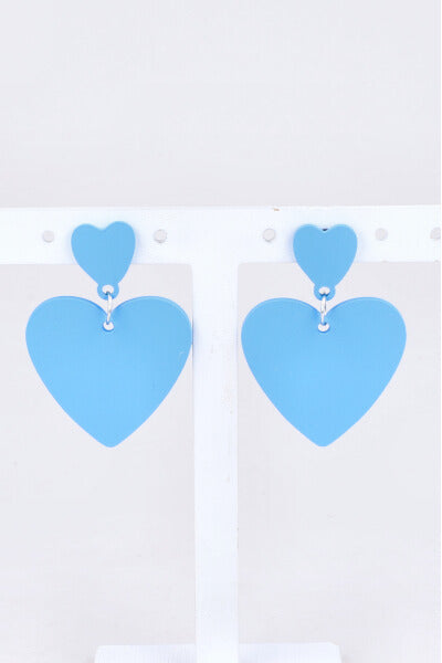 Aretes Studs Corazón AZUL