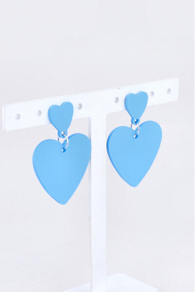 Aretes Studs Corazón AZUL