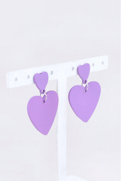 Aretes Studs Corazón LILA