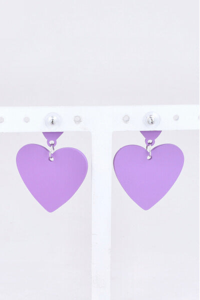 Aretes Studs Corazón LILA