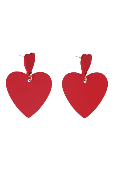 Aretes Studs Corazón ROJO