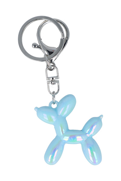 Iridiscent Globe Pug Keychain BLUE