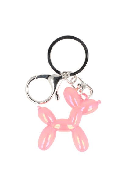 Iridiscent Globe Pug Keychain PINK