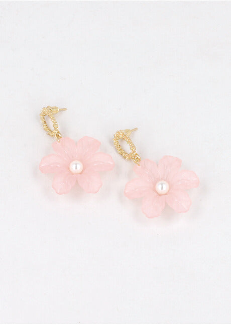 Aretes Flor Color ROSA