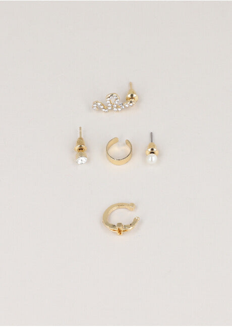 Set 4 Snake earrings GOLD