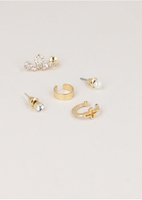 Set 4 Snake earrings GOLD