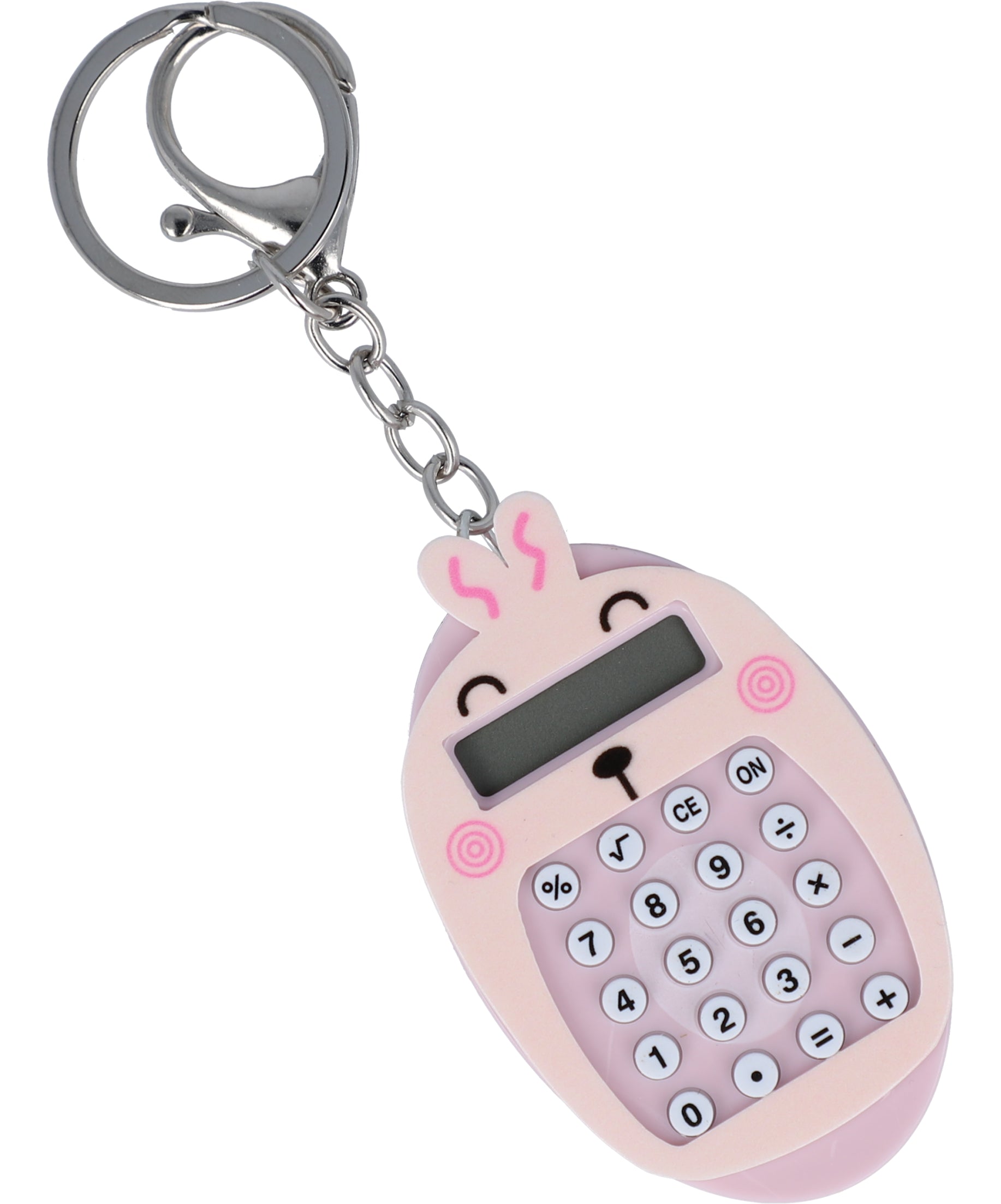 Rabbit calculator keychain PINK