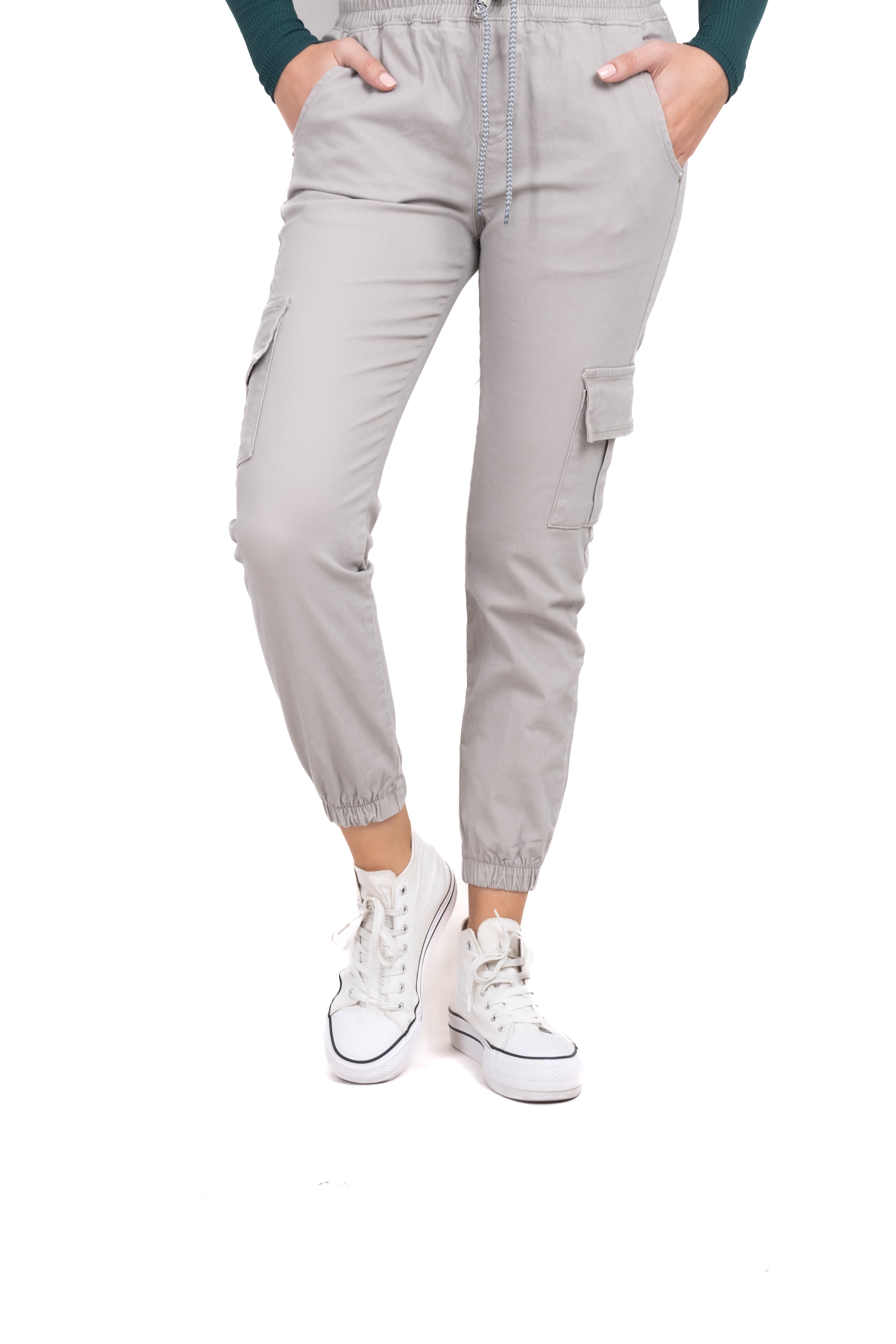 Jeans with spring and jareta Light gray