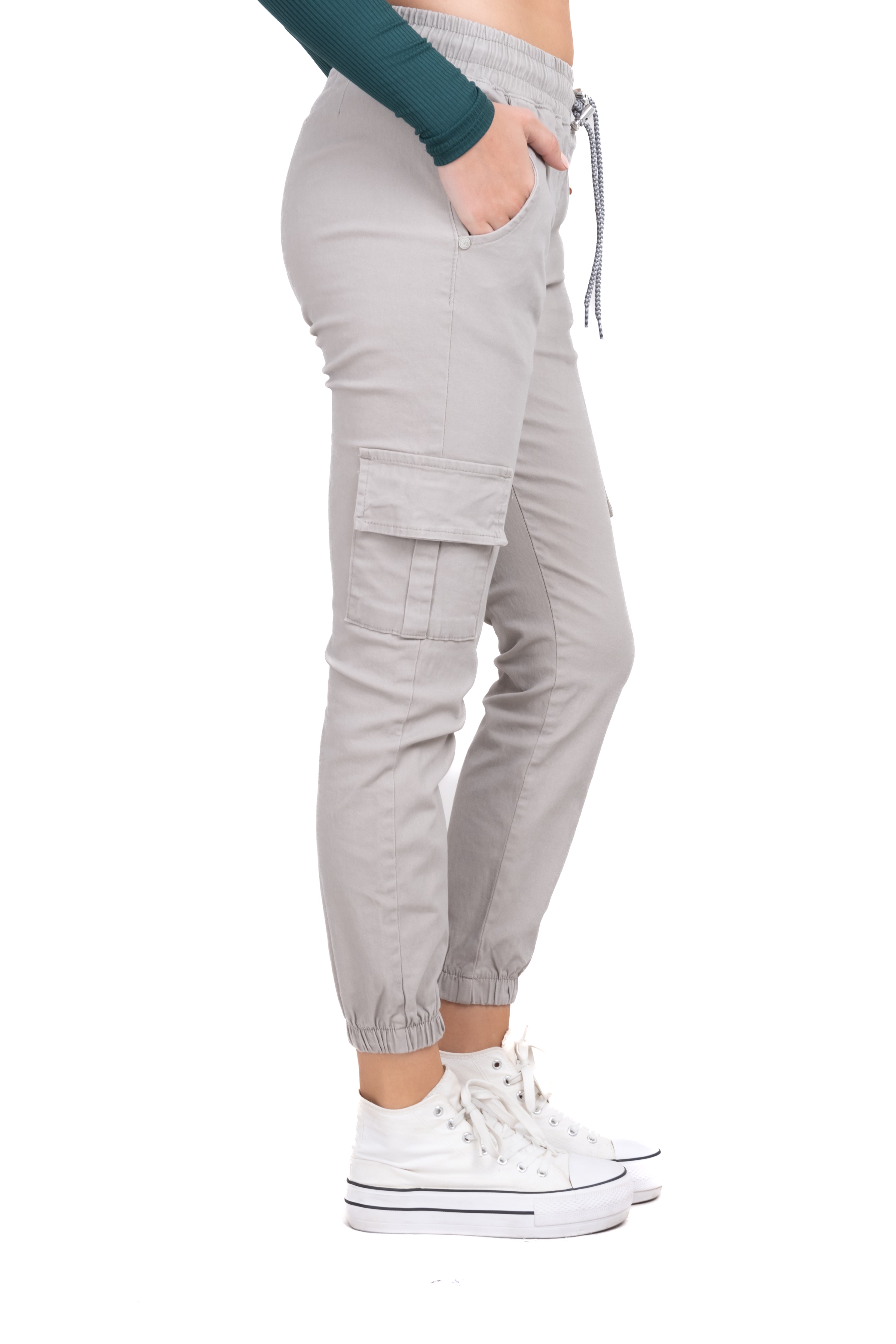 Jeans with spring and jareta Light gray