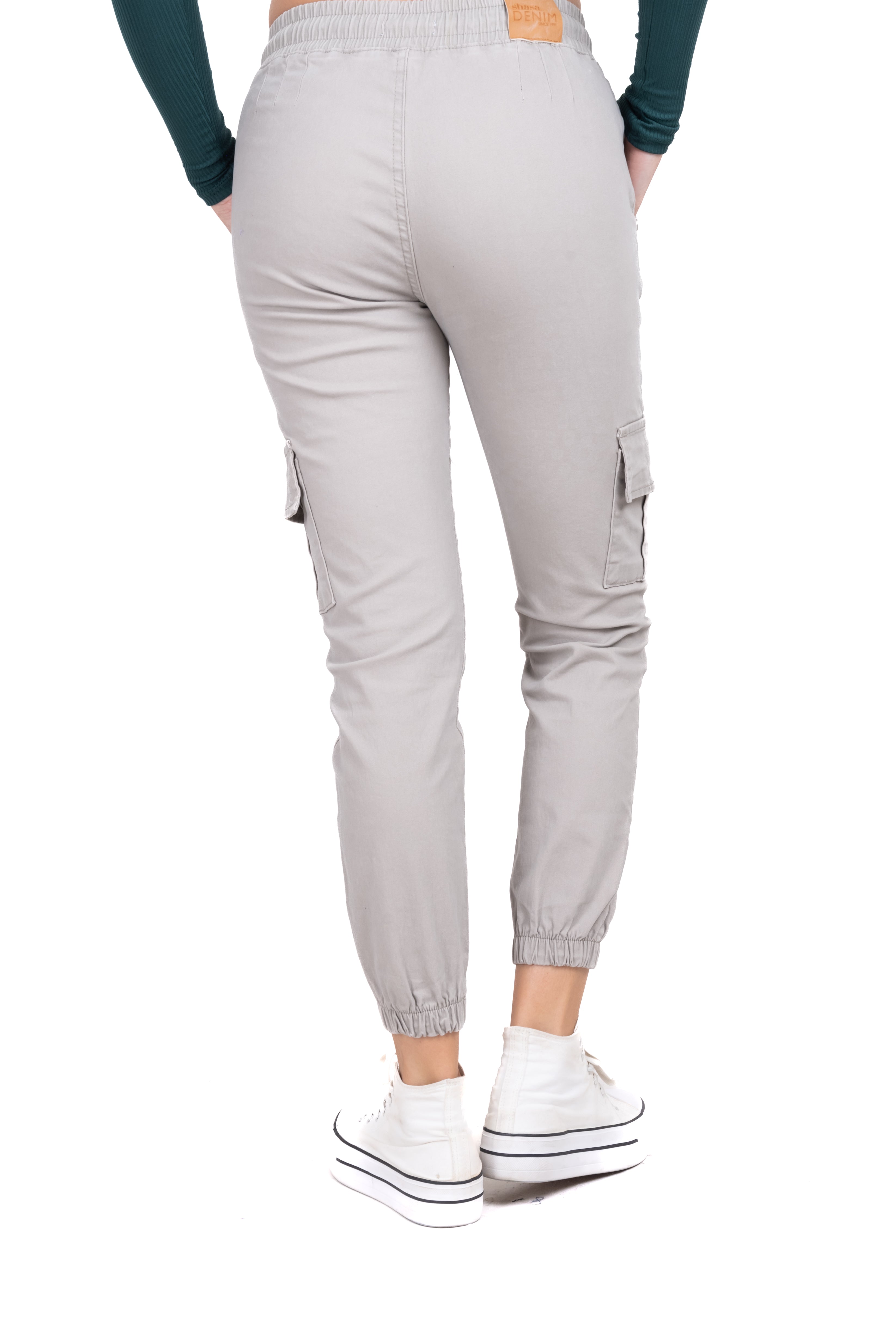 Jeans with spring and jareta Light gray