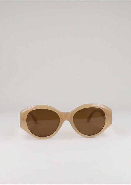 Rounded lenses Width frame BEIGE