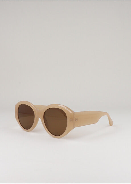 Rounded lenses Width frame BEIGE