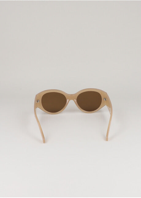 Rounded lenses Width frame BEIGE