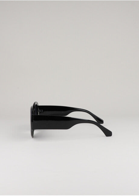 Rounded lenses Width frame BLACK