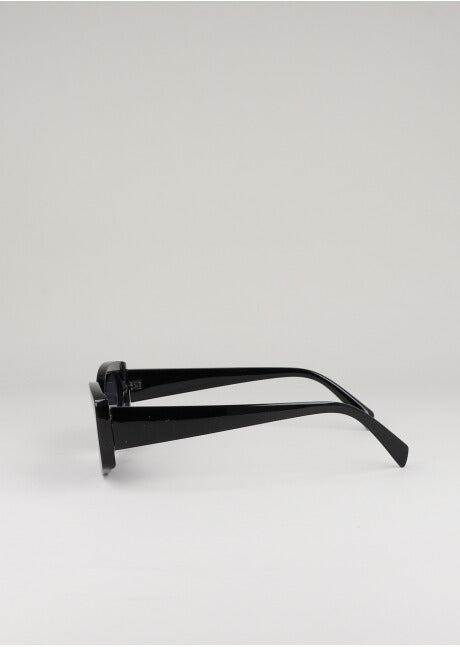 Oval lenses thick frame BLACK