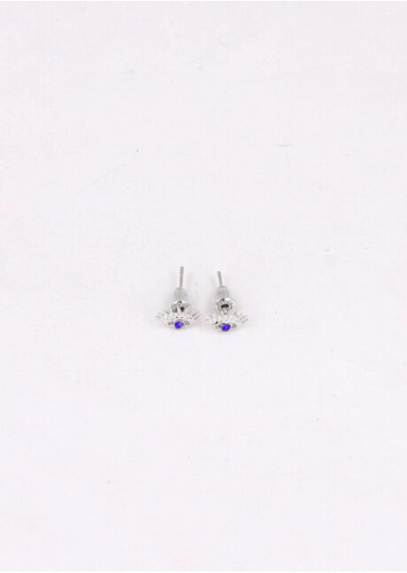 Eyelash eye earrings SILVER