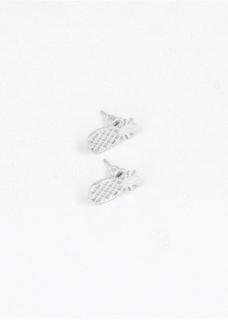 Piña metal earrings SILVER