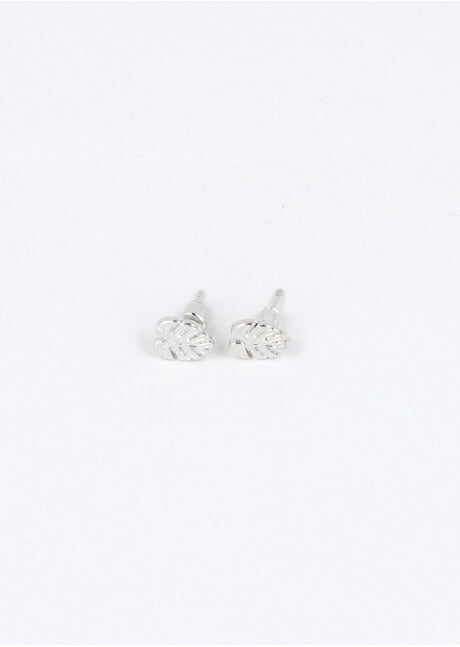 Aretes Hojita Tropical PLATA