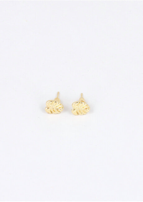 Aretes Hojita Tropical ORO