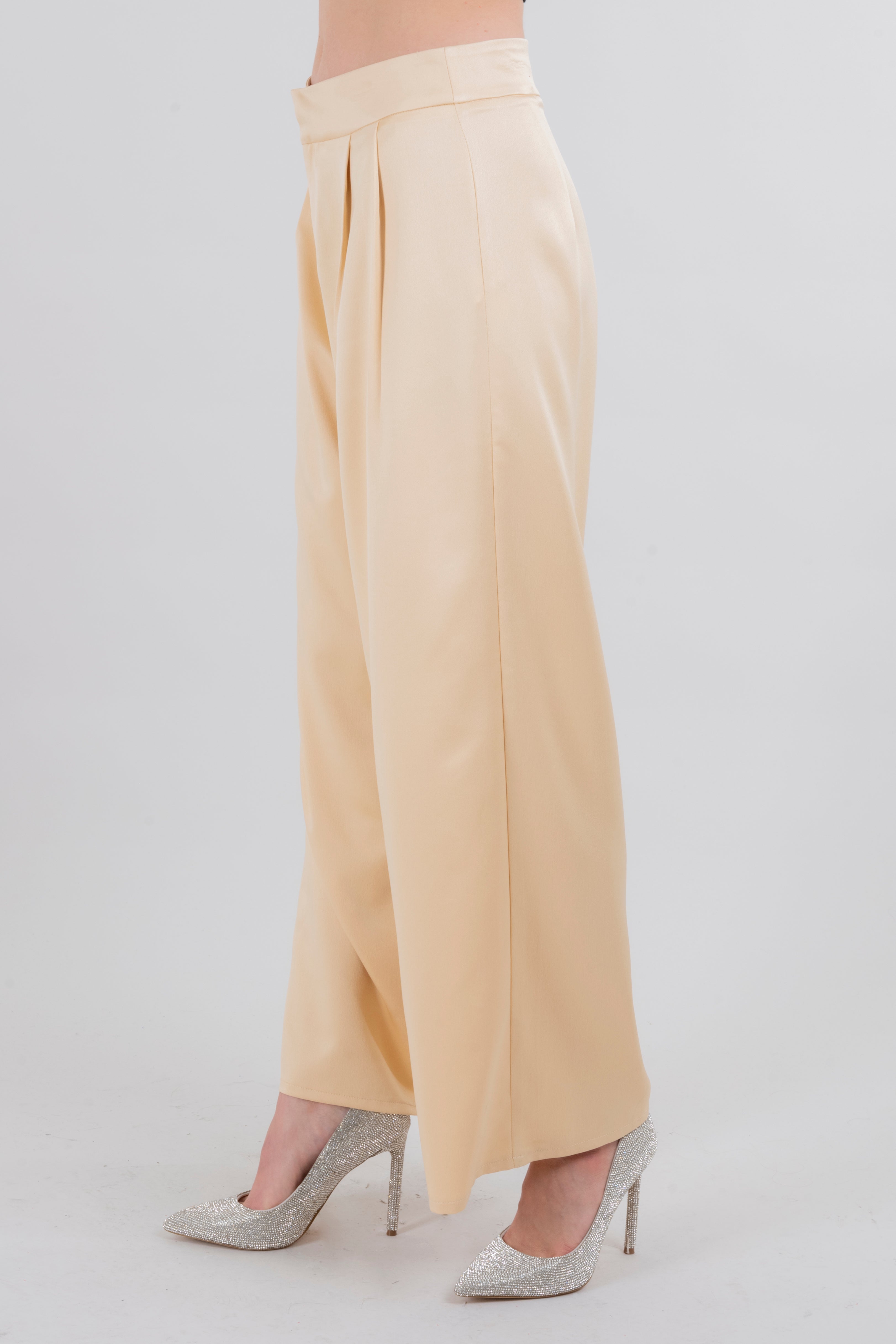 Pantalon Liso Pretina BEIGE