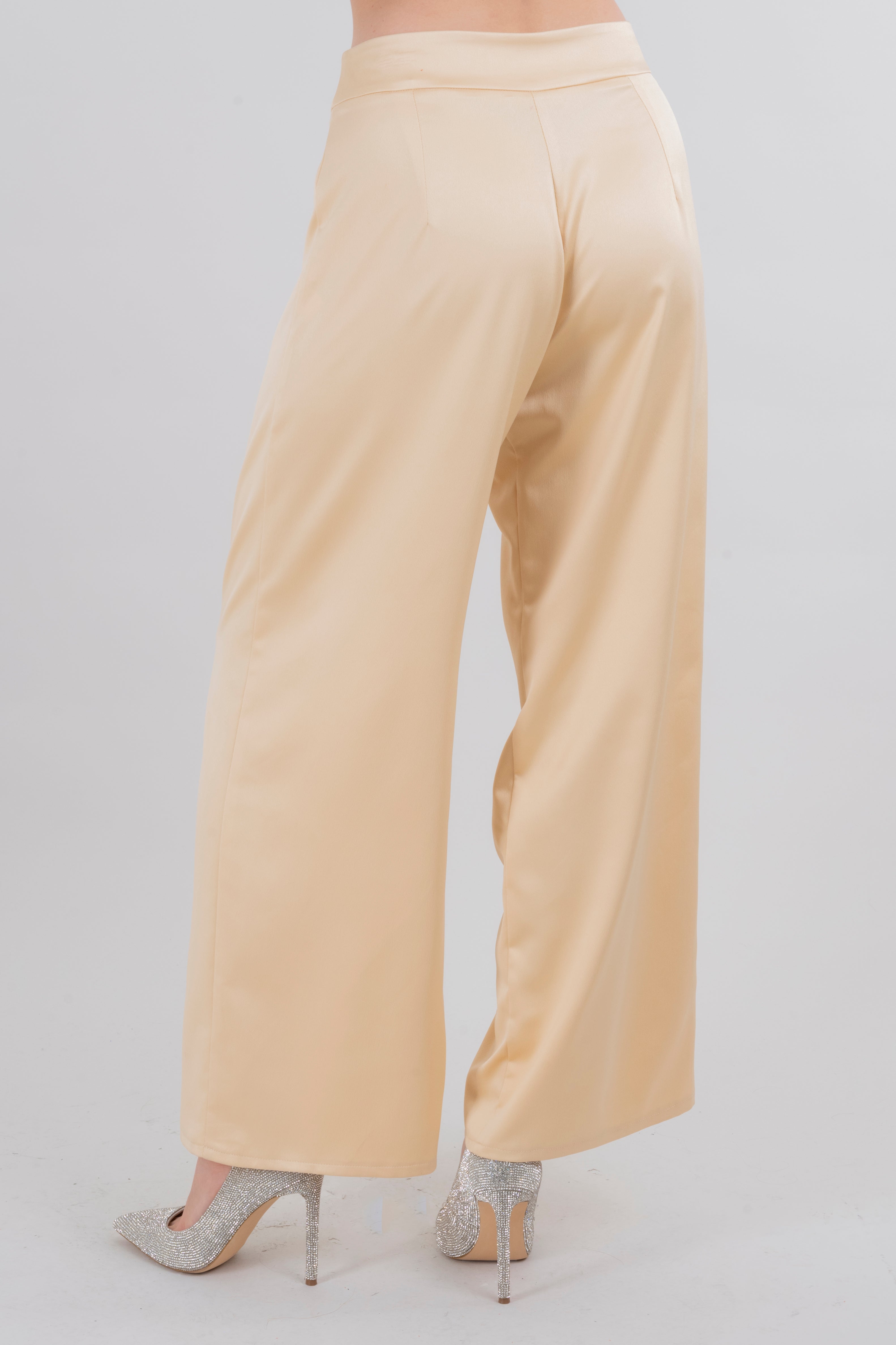 Pantalon Liso Pretina BEIGE