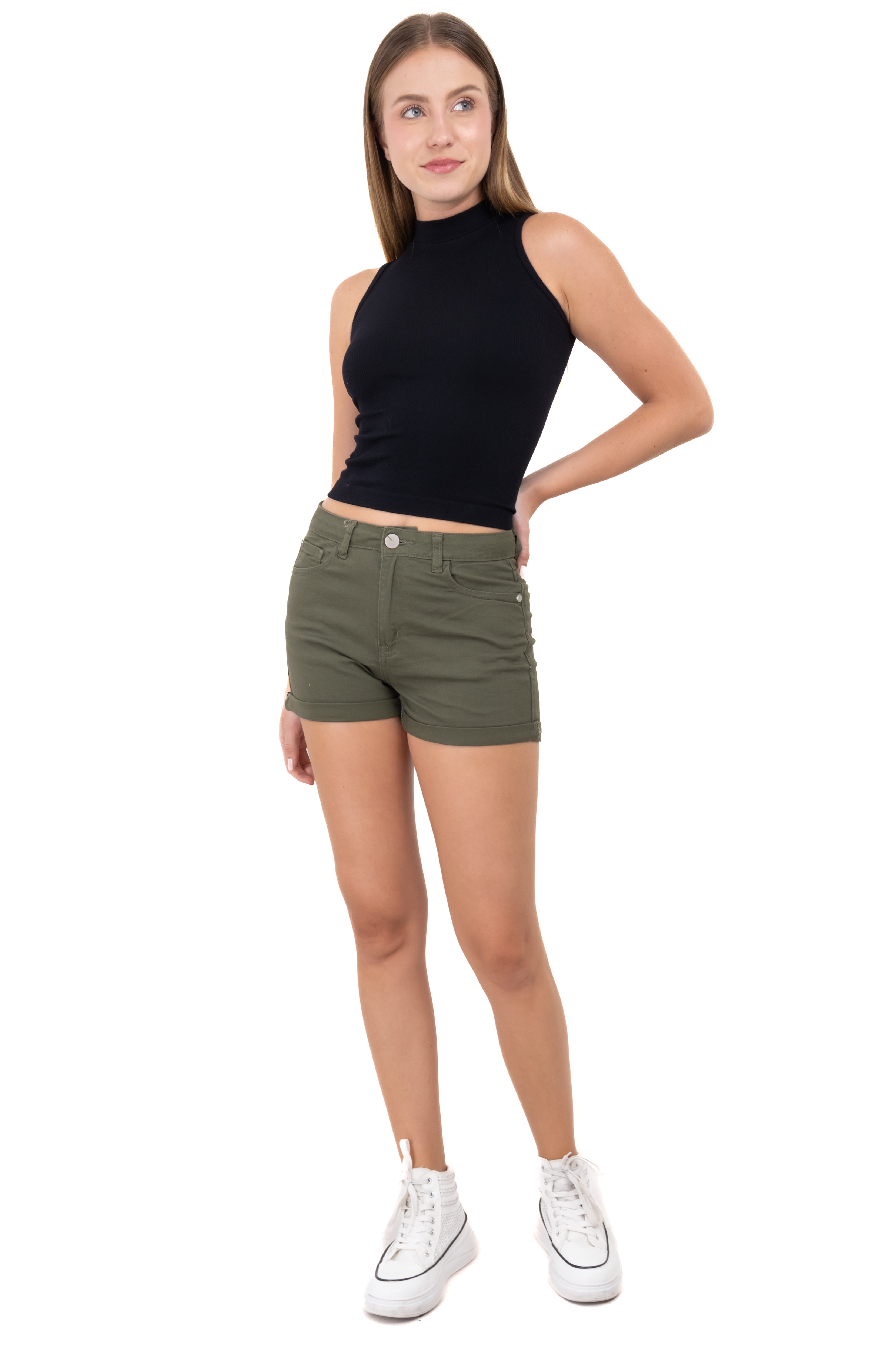 Short Gabardina Hell OLIVE