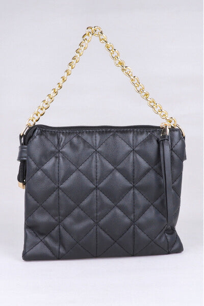 Capitoned crossbody bag BLACK