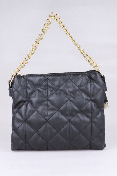 Capitoned crossbody bag BLACK