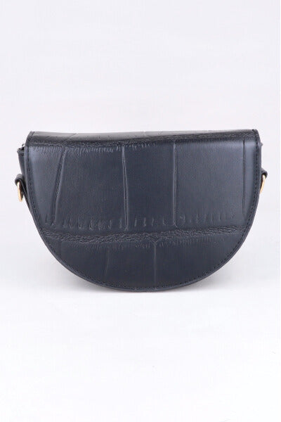 Bolso crossbody medio círculo NEGRO