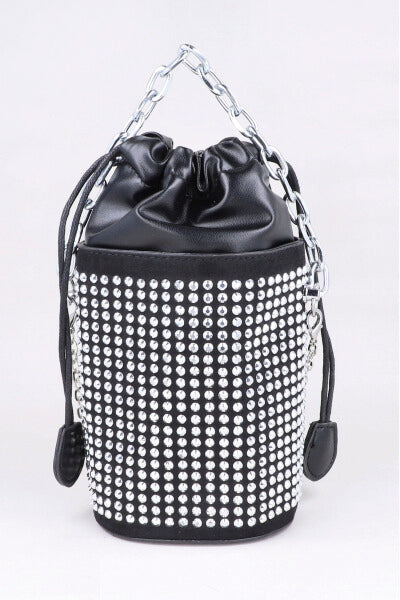 Bolsa redonda multi brillos PLATA