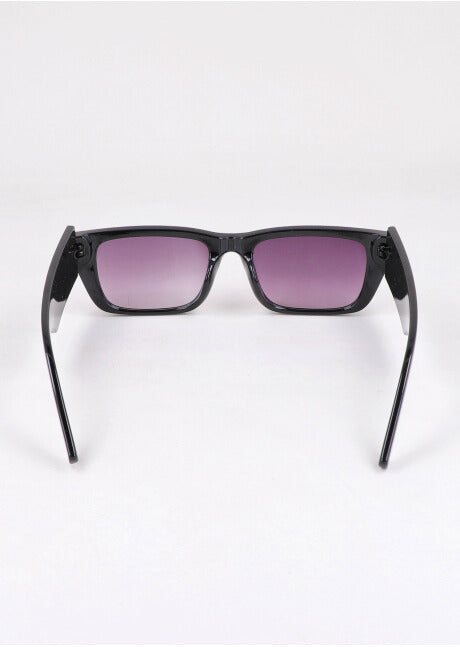 Rectangular lenses thick frame BLACK