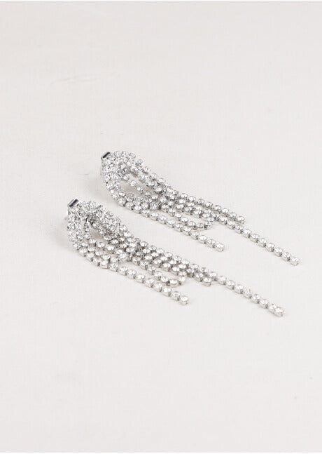 Aretes Largos Brillos PLATA