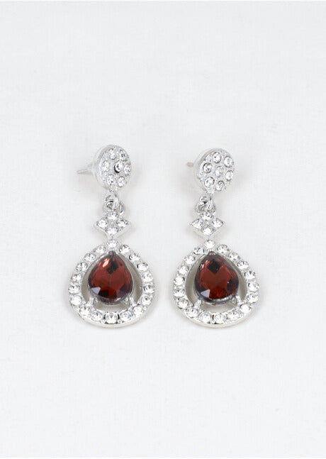 Aretes Brillos Cristal VINO