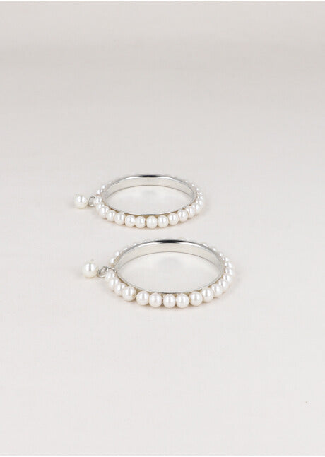 Large pearl circle SILVER