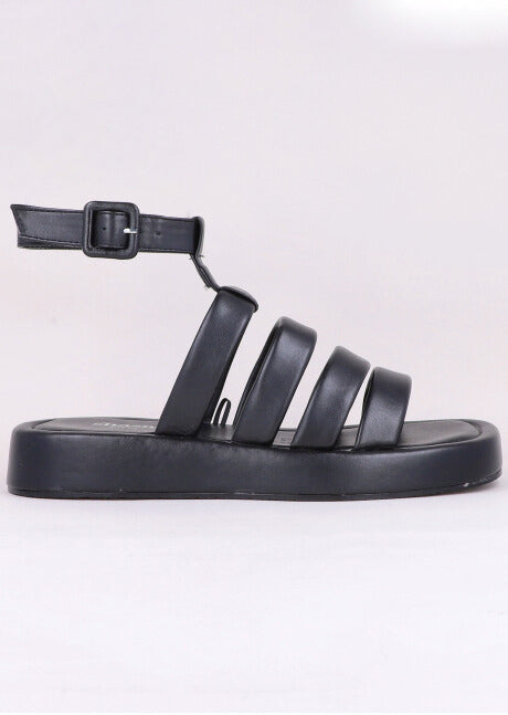 Flat gladiator sandals BLACK